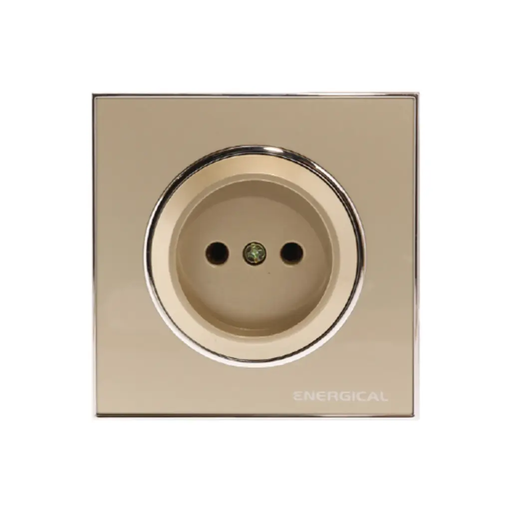 Prise Simple Encastré Doré ENERGICAL