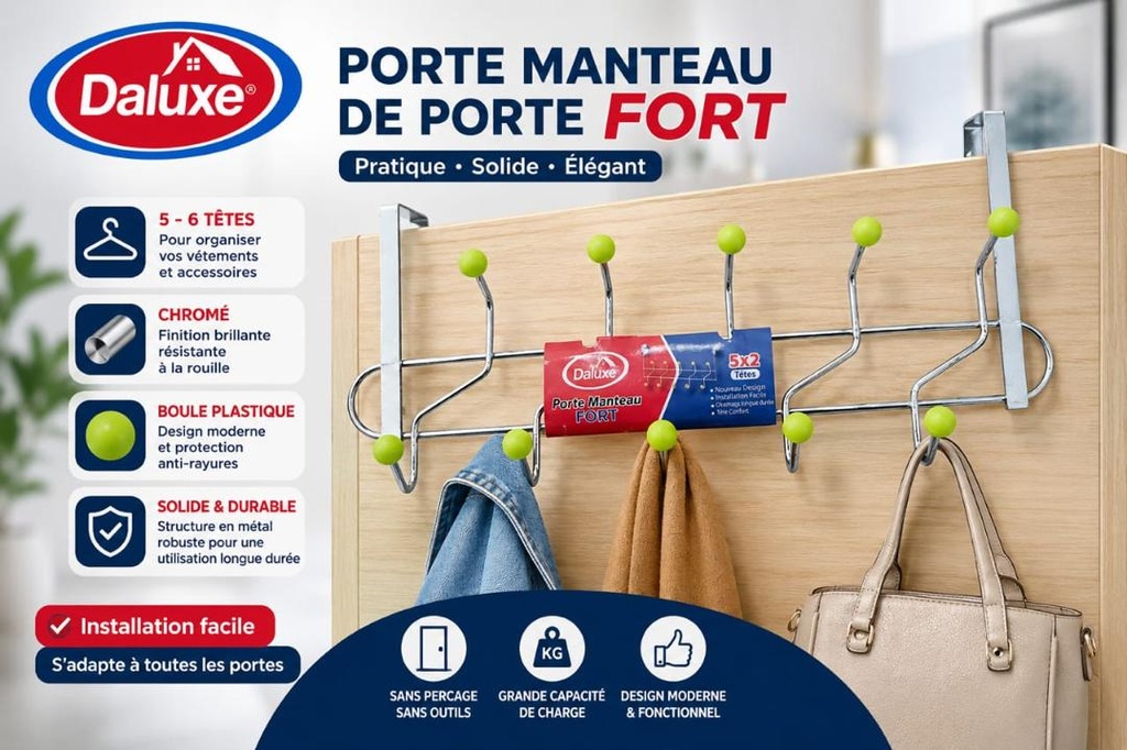 Porte Manteau Crochet DALUXE