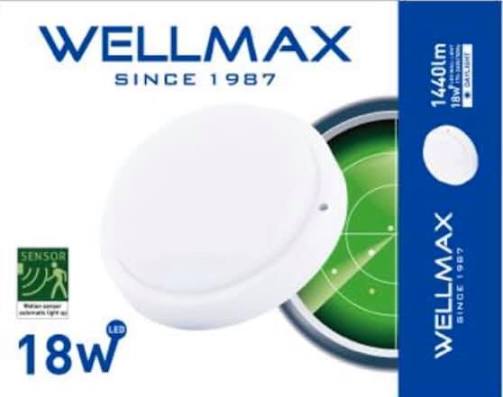 Hublot Led Rond + Detecteur WELLMAX