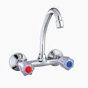 Wall-mounted sink mixer with short spout J